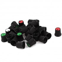 30 x Red White Green Plastic Potentiometer Rotary Control Knobs Caps 5mm Hole