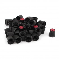 35 x Red Plastic Potentiometer Rotary Control Knobs Caps 5mm Dia Shaft Hole