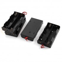 4Pcs Black 4 x 1.5V D Battery Batteries Holder Case w Wire Leads