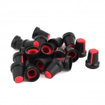 20 x Red Plastic Potentiometer Rotary Control Knobs Caps 6mm Dia Shaft Hole