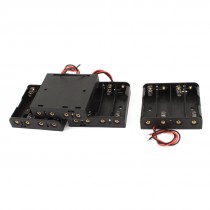 4pcs Black Battery Storage Box Case Holder for 4 x 1 5V AA Batteries