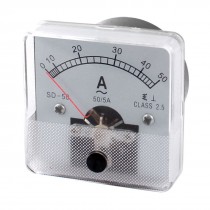 Rectangle AC 0-50A Ammeter Gauge Analog Current Panel Meter DH-50