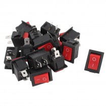 15 Pcs AC 250V 6A AC 125V 10A 2 Pin ON/OFF SPST Snap in Boat Rocker Switch
