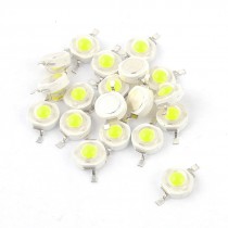 20 Pcs High Power 2 Pin 1W White LED Bead Emitters 110-120Lm 5000-7000K