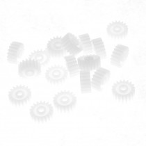 20 Pcs White Plastic 10mm Dia 4mm Thickness Wheel Gears for Robot Models