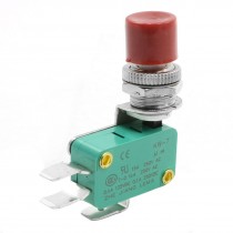 Red Pushbutton SPDT Micro Switch 0.6A/125VDC 15A/250VAC