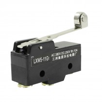 AC 380V DC 250V 10A Short Roller Lever Actuator Limit Switch Blk LXW5-11G1
