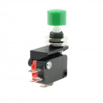 AC 250V 16A SPDT Momentary Green Push Button Miniature Micro Switch