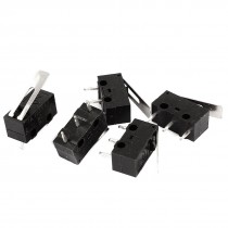 5 Pcs 3Pin NO NC Straight Hinge Lever Micro Limit Switch AC 125V/1A