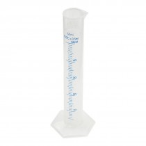Transparent Plastic Graduated Cylinder 50ml 0.5 milliliter Lab Test