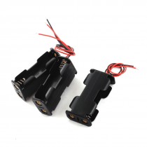 3pcs Wired Plastic Battery Holder Case Box for 2 x AA 1.5V Batteries
