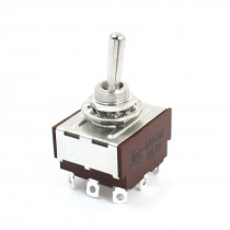 KN1-302 3PDT 2 Way Locking Rocker Type Toggle Switch AC 250V 8A