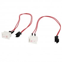 AC 125V/10A Wired JST-SM Plug SPST On/Off Rocker Switch KCD1-AP 2PCS