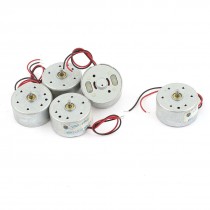 5 x 10000RPM 25mm Diameter Wired Mini Motor DC 6V