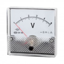 Square Shaped Class 2.5 Accuracy Voltage Panel Meter Voltmeter DH-80 DC 0-5V