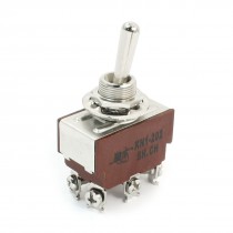 KN1-202 DPDT 2 Positions Latching 6-Terminals Toggle Switch AC250V 5A