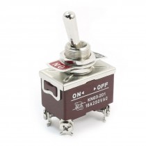 12mm Panel Cutout Dia 2 Positions DPST Rocker Toggle Switch AC250V 16A