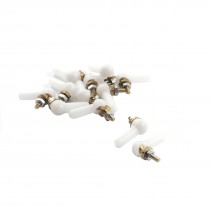 12Pcs RC Car Spare Parts Rod Ends Standoff Brass Ball Link 2x2x16mm White