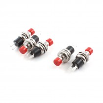 5 Pcs 2 Pin Panel Mount Momentary Push Button Switch AC125V 3A AC250V 6A