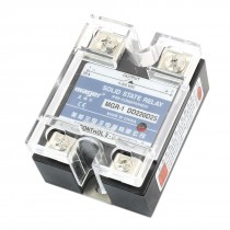 DC 3-32V Input 5-220V 25A Output Clear Cover Single Phase Solid State Relay