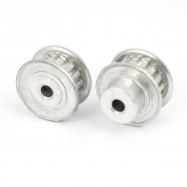 2 Pcs Stainless Steel XL Type 16T 6mm Pitch 6mm Diameter Bore Timing Belt Pulley
