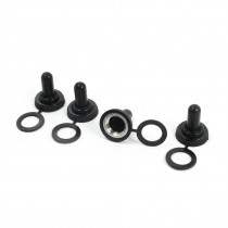 4PCS 12mm 0.47" Waterproof Toggle Switch Cover Cap Seal Boot Black