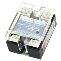 AC-AC 70-280V 24-480V 80A Single Phase NO SSR Solid State Relay w Clear Cover