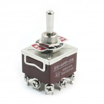 12mm Panel Mount 3PDT ON/OFF/ON Locking Toggle Switch AC250V 16A