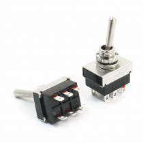 2pcs Switching Light Toggle Switch 2 Positions 6Pins DPDT AC 250V 3A