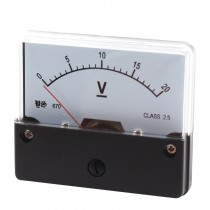 DC 0-20V Rectangle Analog Panel Volt Meter Voltmeter Gauge