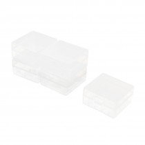 Plastic 2 Capacity C 18350 Battery Holder Case Storage Box Clear 5 Pcs