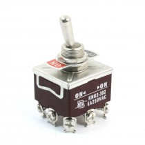 12mm Mounting Hole Dia 2 Position 9-Terminals 3PDT Toggle Switch AC 250V 6A