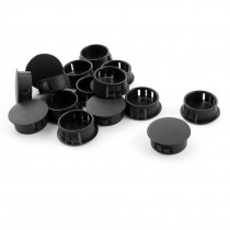 15 Pcs SKT-25 24.7mm Black Snap in Blank Lock Hole Plug Button Cover Fastener