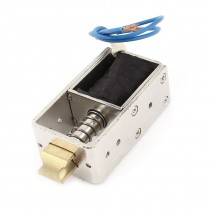 DC 24V 1A  Spring Loaded Door Locking Solenoid Electromagnet 10mm 1Kg