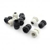 Nylon Waterproof Cord Grip 6-12mm Dia Cable Glands Connector PG13.5 10Pcs