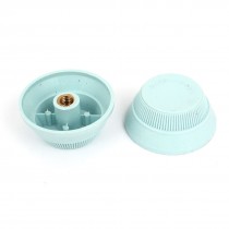 2Pcs Plastic 7mm Dia Female Thread Desk Fan Blade Nuts Blue