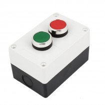 AC660V 10A Momentary Dual Red Green Button Pushbutton Station Switch Control Box