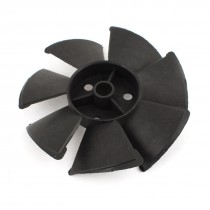 Black Round Plastic 14mm Inner Dia 7-Impeller Motor Fan Blade Wheel