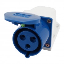 Waterproof IP44 2P+E IEC309-2 Industrial Socket Blue White AC 220-250V 32A