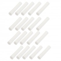 5x3x25.5mm Cylinder Shape Ceramic Insulation Protection Tube White 20pcs