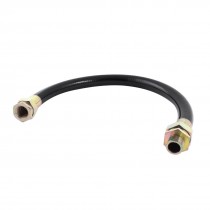 72cm Length 26mm Male 25mm Female Thread Black Flexible Gas Hose Pipe