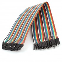 40pcs 1P-1P Male to Female 2.54mm Pitch 31cm Jumper Cables for Breadboard