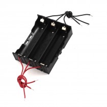 Black Plastic 3-Slot Battery Holder Storage Case Box for 3 x 3.7V 18650