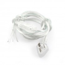 AU Plug 3Pin AC 125V 2A On-Off Button SPST Power Cable Inline Switch 1.8M Clear