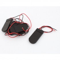 5 Pcs Dual Wire Leads Plastic Shell 3V 2032 Cell Button Battery Holder Cases