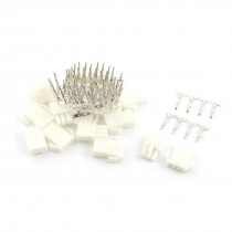 10 Sets White 3Pin Male Female Mini Tamiya Plug Unwired Crimp Connector