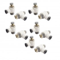 10pcs SL8 03 3 8 PT Male 8mm Tube Pneumatic Flow Control Valves