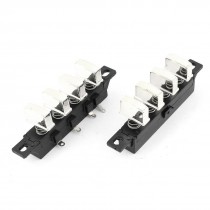 2 Pcs AC250V 1A Piano Type 3 Poles Interlock Push Button Switch for Floor Fan