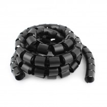 Spiral Tube Cable Wire Wrap Organizer PC Cord Management 40mmx3meter Black