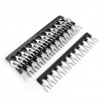 5 Pieces Fork Type 12 Postions Terminal Strip Block Black 400V 10A